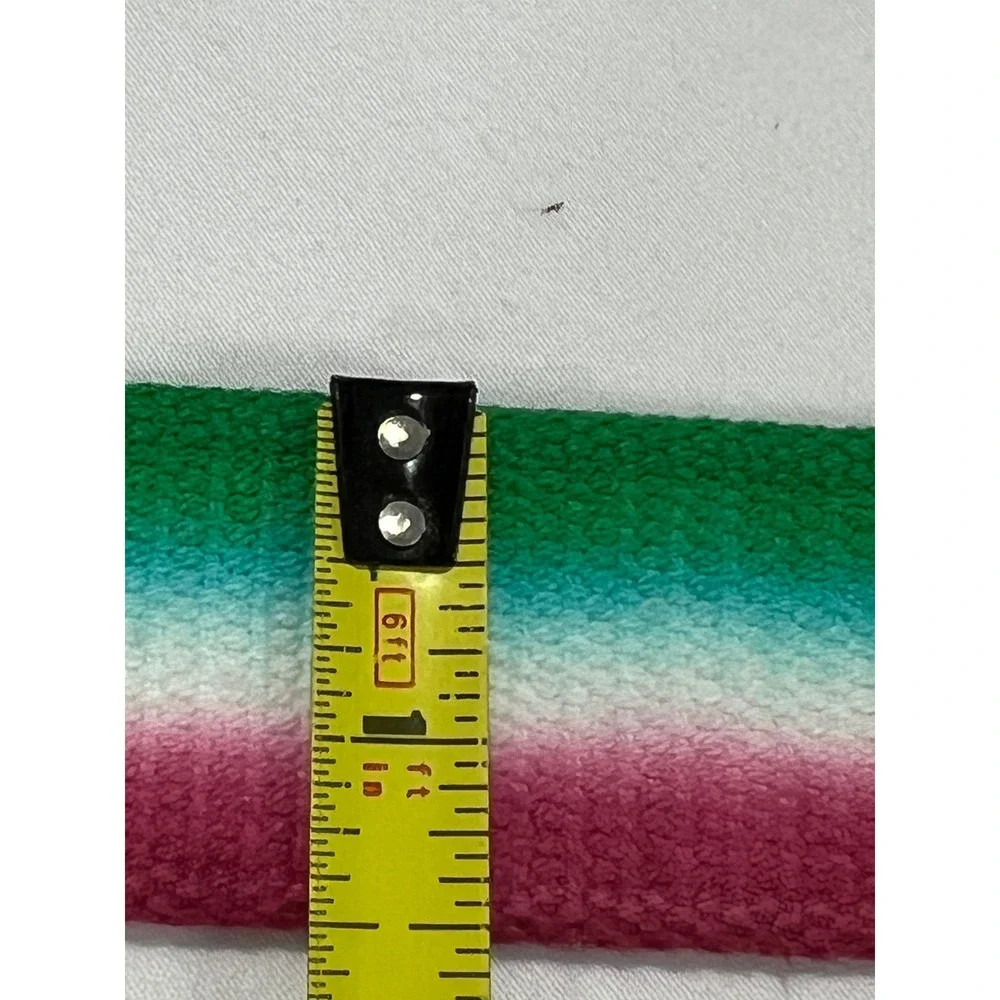 Polo Ralph Lauren D-Ring Belt Mens OS Green Pink Ombre Striped Preppy Canvas A61